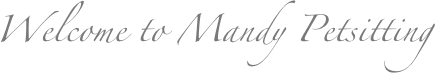 Welcome to Mandy Petsitting
